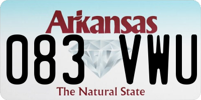 AR license plate 083VWU