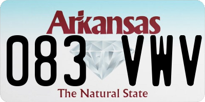 AR license plate 083VWV