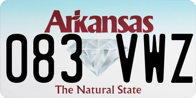 AR license plate 083VWZ