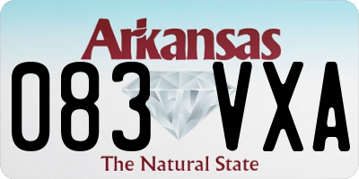 AR license plate 083VXA