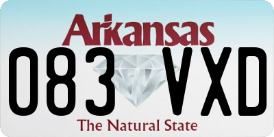 AR license plate 083VXD
