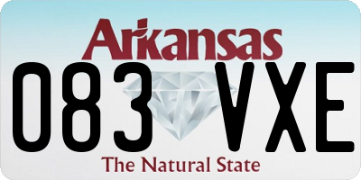AR license plate 083VXE
