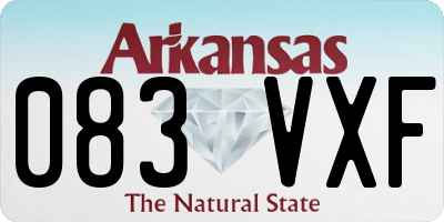 AR license plate 083VXF