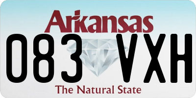 AR license plate 083VXH