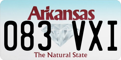 AR license plate 083VXI