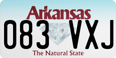 AR license plate 083VXJ