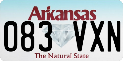 AR license plate 083VXN