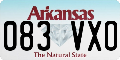 AR license plate 083VXO