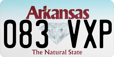 AR license plate 083VXP