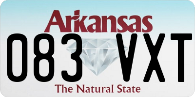 AR license plate 083VXT