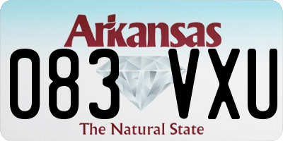 AR license plate 083VXU