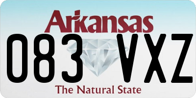 AR license plate 083VXZ