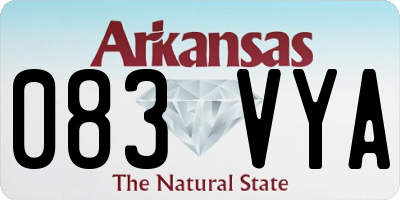 AR license plate 083VYA