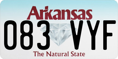 AR license plate 083VYF