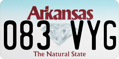 AR license plate 083VYG