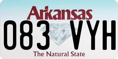 AR license plate 083VYH