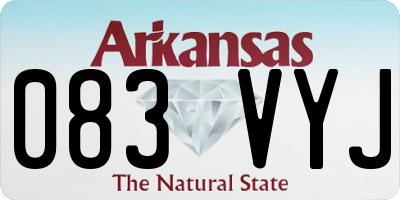 AR license plate 083VYJ