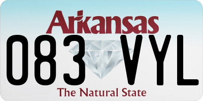 AR license plate 083VYL