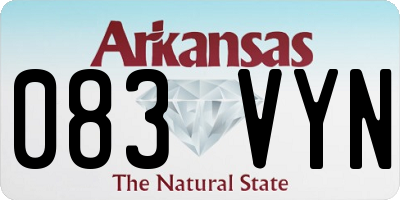 AR license plate 083VYN