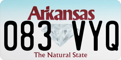 AR license plate 083VYQ