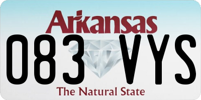 AR license plate 083VYS