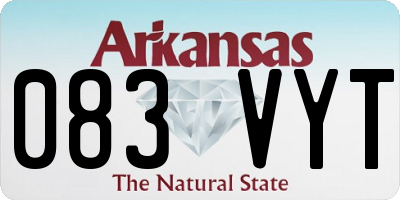 AR license plate 083VYT