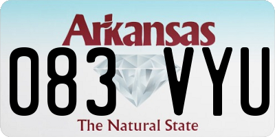 AR license plate 083VYU