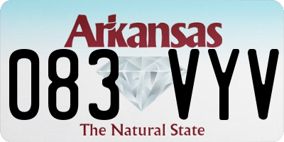 AR license plate 083VYV