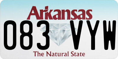 AR license plate 083VYW