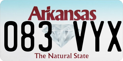 AR license plate 083VYX