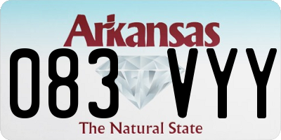AR license plate 083VYY