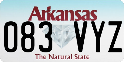 AR license plate 083VYZ