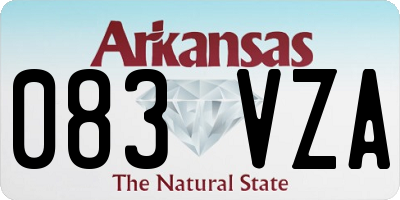 AR license plate 083VZA