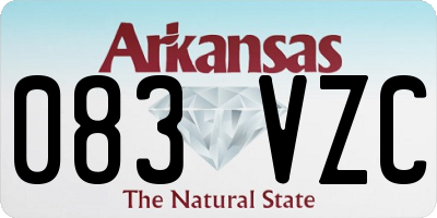 AR license plate 083VZC