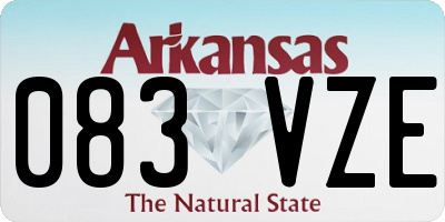 AR license plate 083VZE