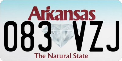 AR license plate 083VZJ