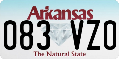 AR license plate 083VZO