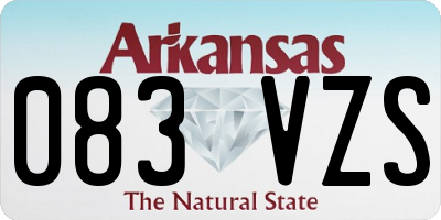 AR license plate 083VZS