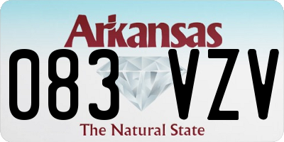AR license plate 083VZV