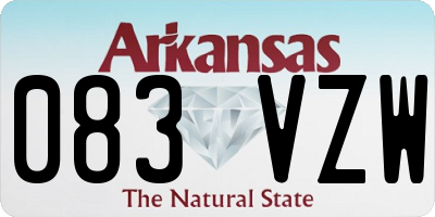 AR license plate 083VZW
