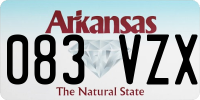 AR license plate 083VZX