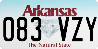 AR license plate 083VZY