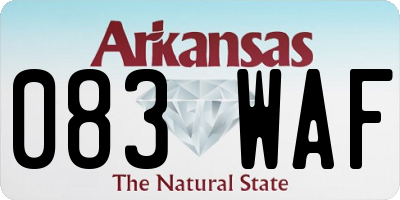 AR license plate 083WAF