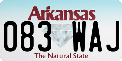 AR license plate 083WAJ