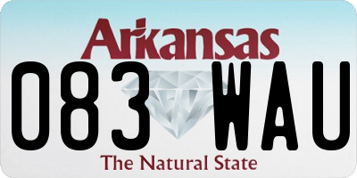 AR license plate 083WAU