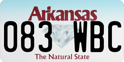 AR license plate 083WBC