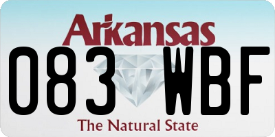 AR license plate 083WBF