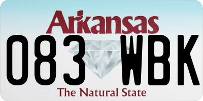 AR license plate 083WBK