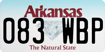 AR license plate 083WBP