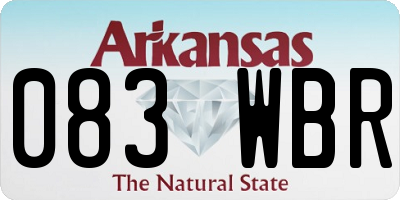 AR license plate 083WBR